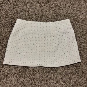 Forever 21 Cream Mini Skirt Casual